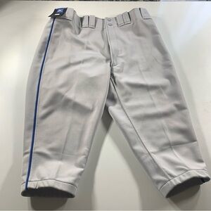 Mizuno Premier Adult X-Large Baseball Pants Short Knickers Pant Gray Royal